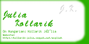 julia kollarik business card